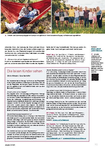 Vorschauseite 2: Austausch kann Resilienz begünstigen, Geschwister stärken.