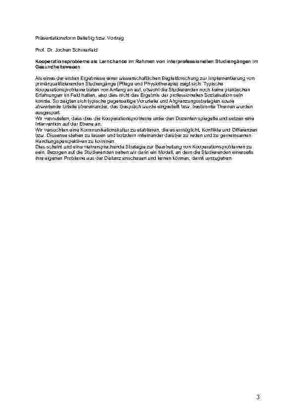 Vorschauseite 3: AlterLEBEN©“ ein Projekt zur Qualitätssicherung und -steigerung der praktischen Ausbildung in der Altenpflege