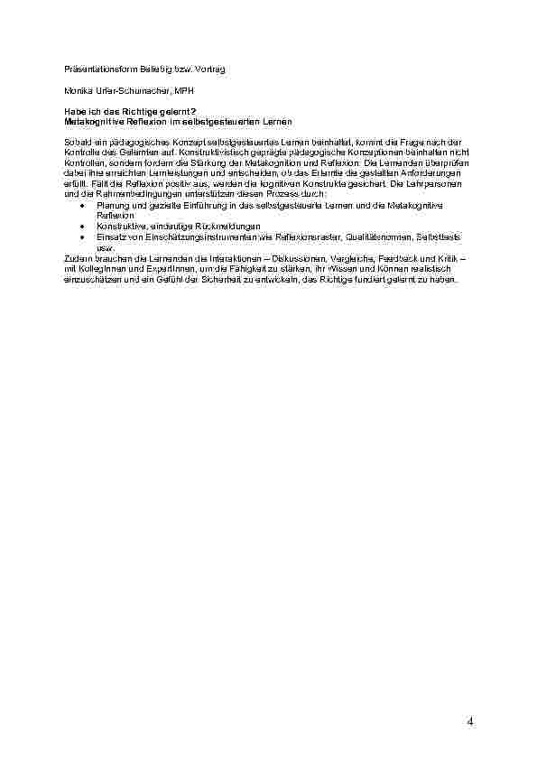 Vorschauseite 4: AlterLEBEN©“ ein Projekt zur Qualitätssicherung und -steigerung der praktischen Ausbildung in der Altenpflege