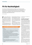 Vorschauseite 1: Fit für Nachhaltigkeit