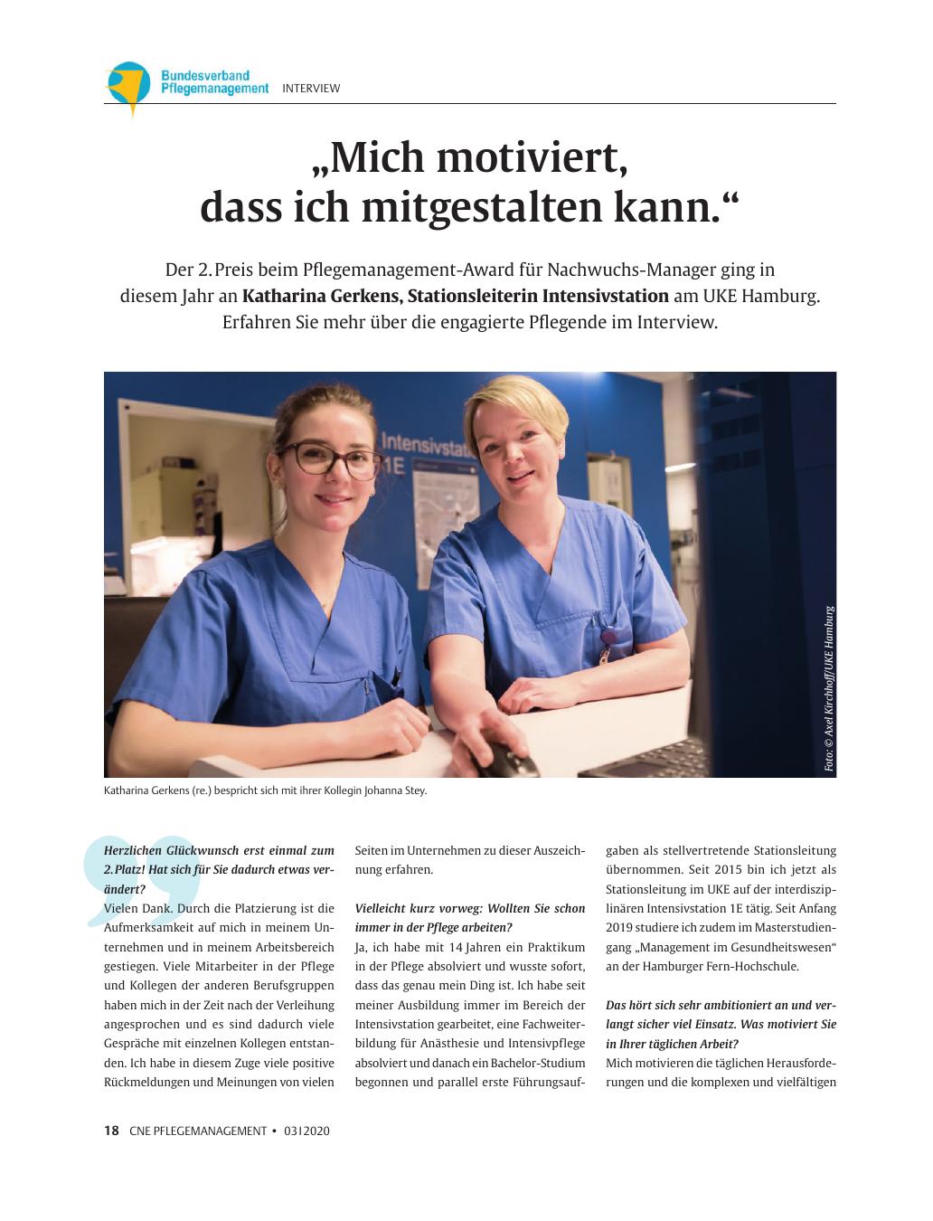 Vorschauseite 1: "Mich motiviert, dass ich mitgestalten kann."