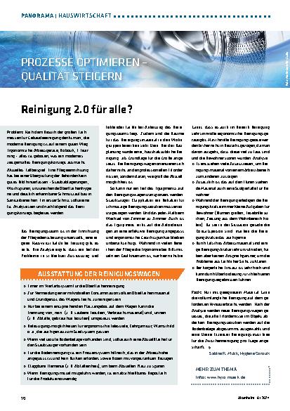 Vorschauseite 1: Reinigung 2.0 für alle?