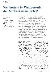 Vorschauseite 1: Wer besteht im Wettbewerb der Krankenkassen (nicht)?