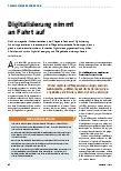 Vorschauseite 1: Digitalisierung nimmt an Fahrt auf.