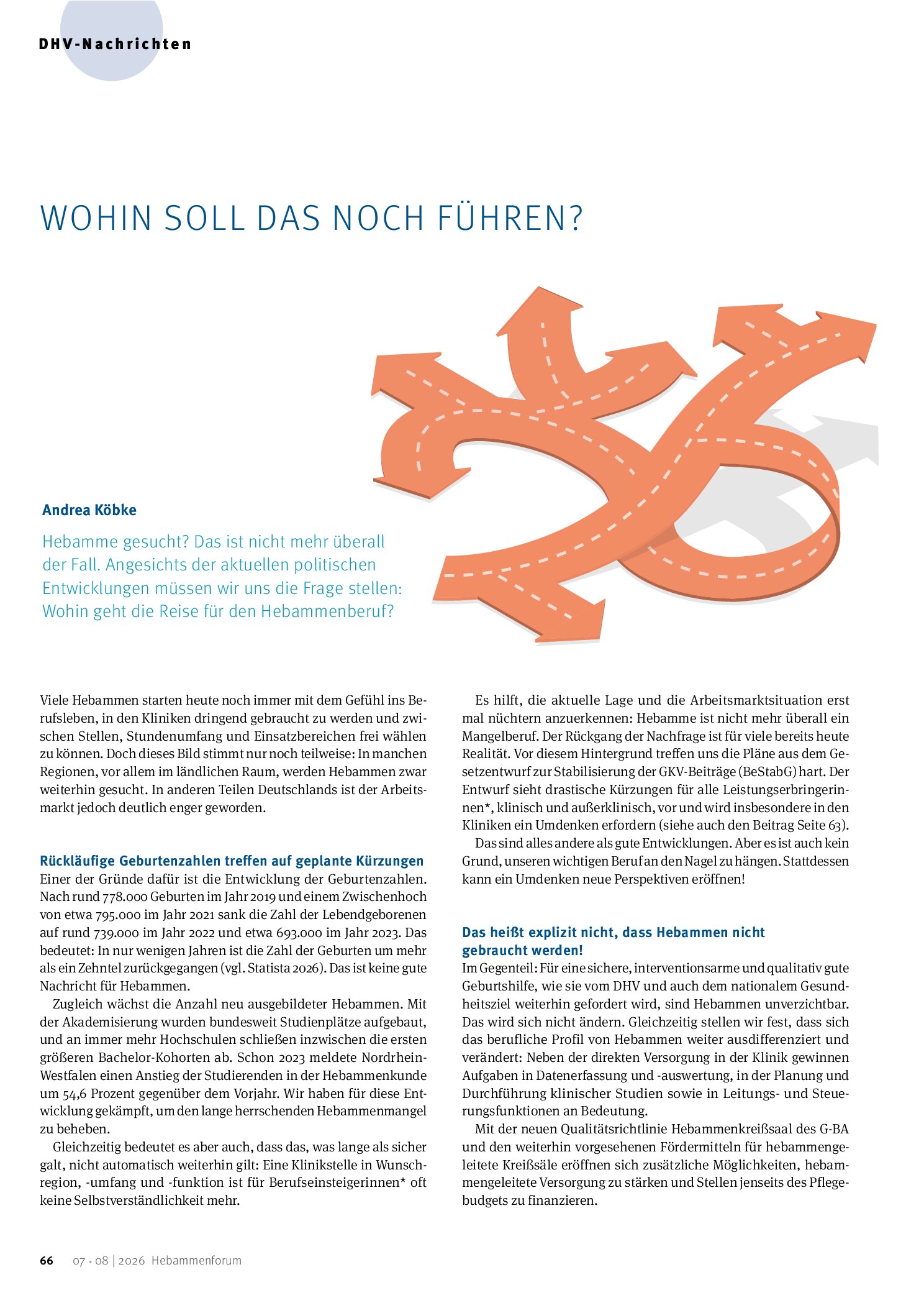 Vorschauseite 1: Wohin soll das noch führen?