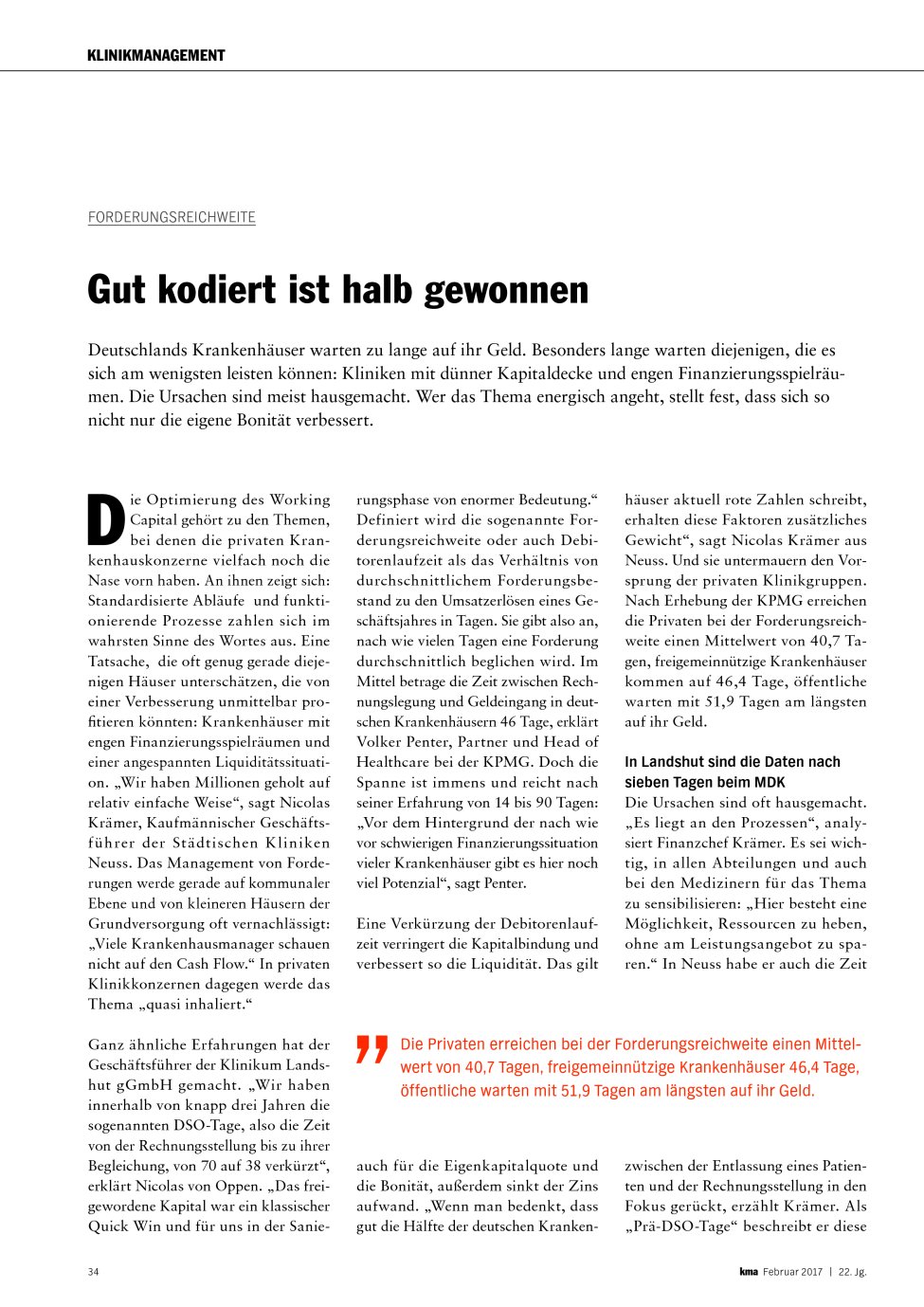 Vorschauseite 1: Forderungsreichweite: Gut kodiert ist halb gewonnen