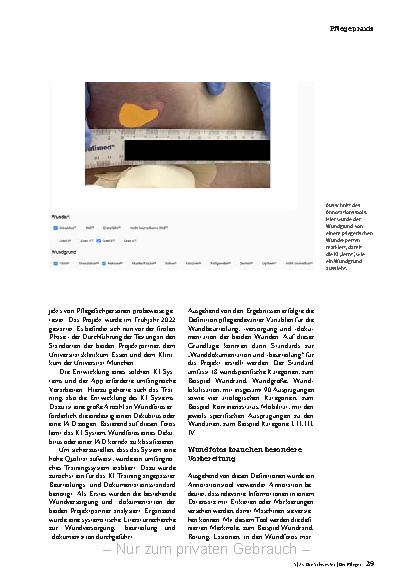 Vorschauseite 2: Wundanalyse per KI