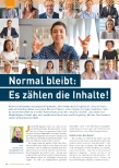 Vorschauseite 1: Normalerweise bleibt: Es zählen die Inhalte!