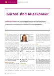 Vorschauseite 1: Gärten sind Alleskönner.