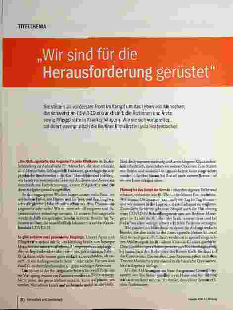 Vorschauseite 1: „Wir sind für die Herausforderung gerüstet.“