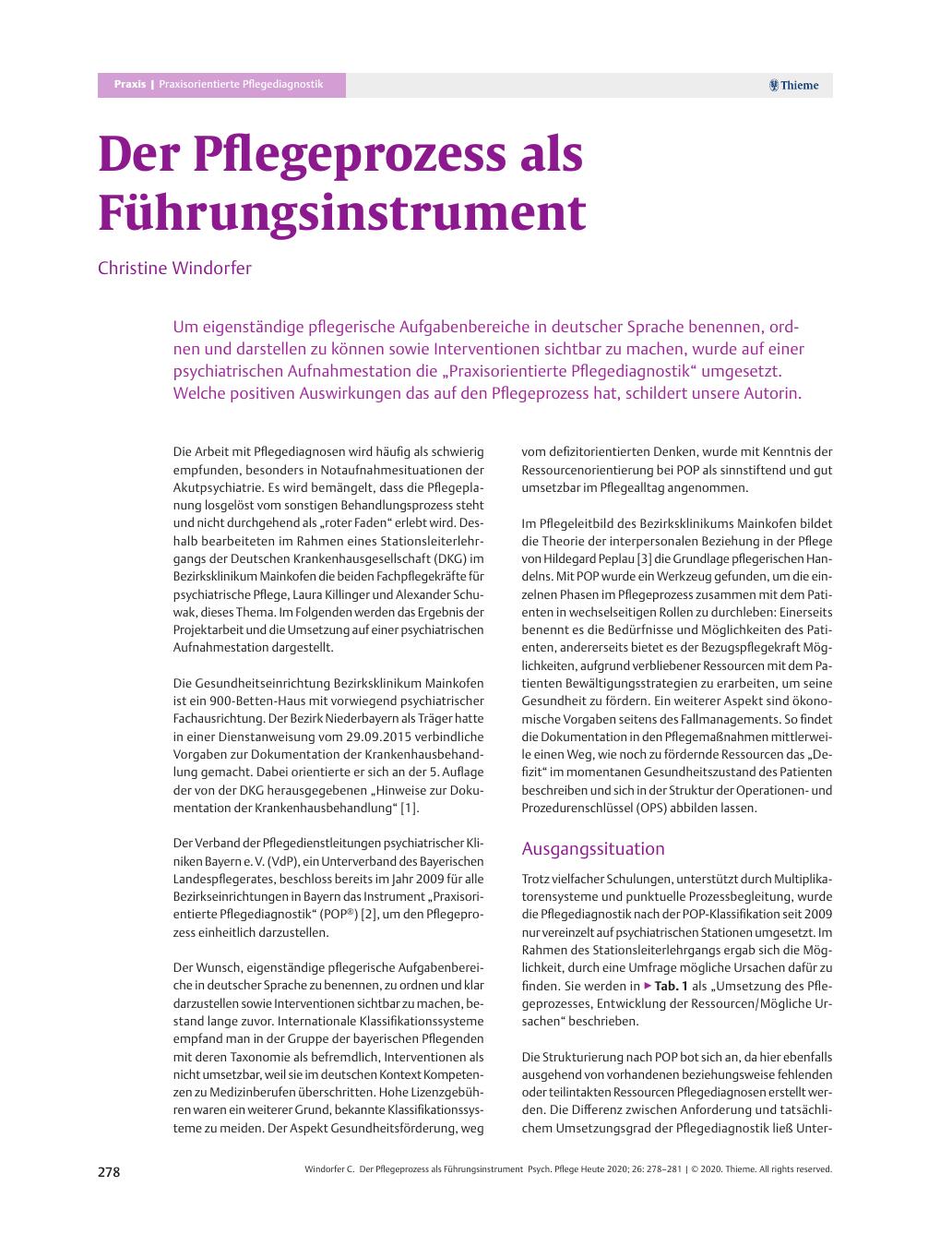 Vorschauseite 1: Der Pflegeprozess als Führungsinstrument