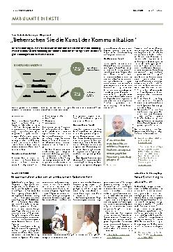Vorschauseite 1: Serie: Mitarbeiterbindung im Pflegedienst „Beherrschen Sie die Kunst der Kommunikation“