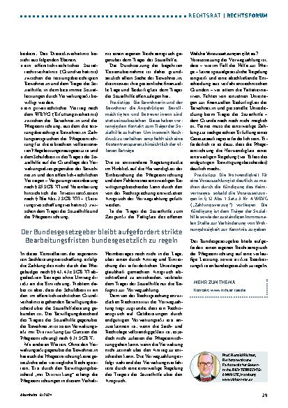Vorschauseite 2: Sozialhilfe pauschal vorfinanzieren?