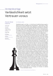 Vorschauseite 2: Verlässlichkeit setzt Vertrauen voraus.