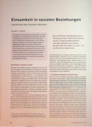 Vorschauseite 1: Einsamkeit in sozialen Beziehungen. Leerformen des Sozialen erkennen