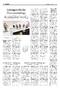 Vorschauseite 1: Lösungen für die Generationsfrage