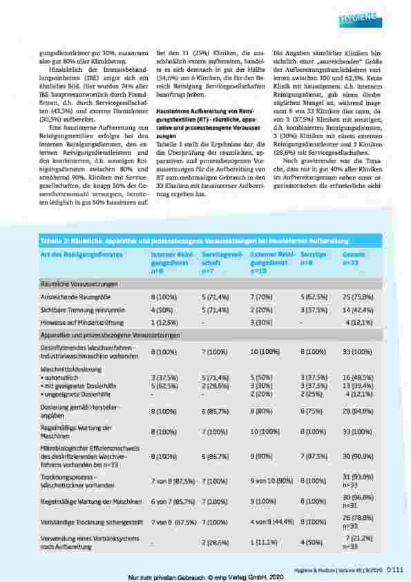 Vorschauseite 5: Hausinterne Aufbereitung von Reinigungstextilien - Kritische Betrachtung im Rahmen eines Schwerpunktprojekts zum Thema Reinigung in Münchner Kliniken