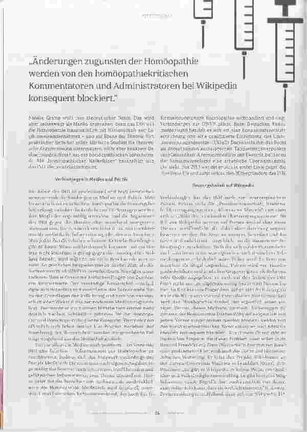 Vorschauseite 3: Wer sind die organisierten Homöopathiekritiker?