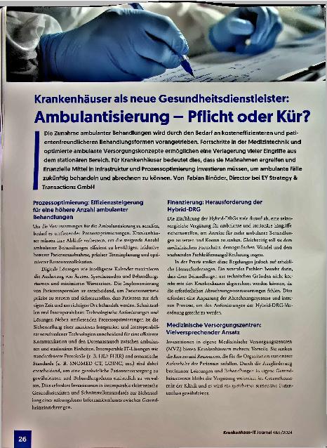 Vorschauseite 1: Krankenhäuser als neue Gesundheitsdienstleister: Ambulantisierung - Pflicht oder Kür?