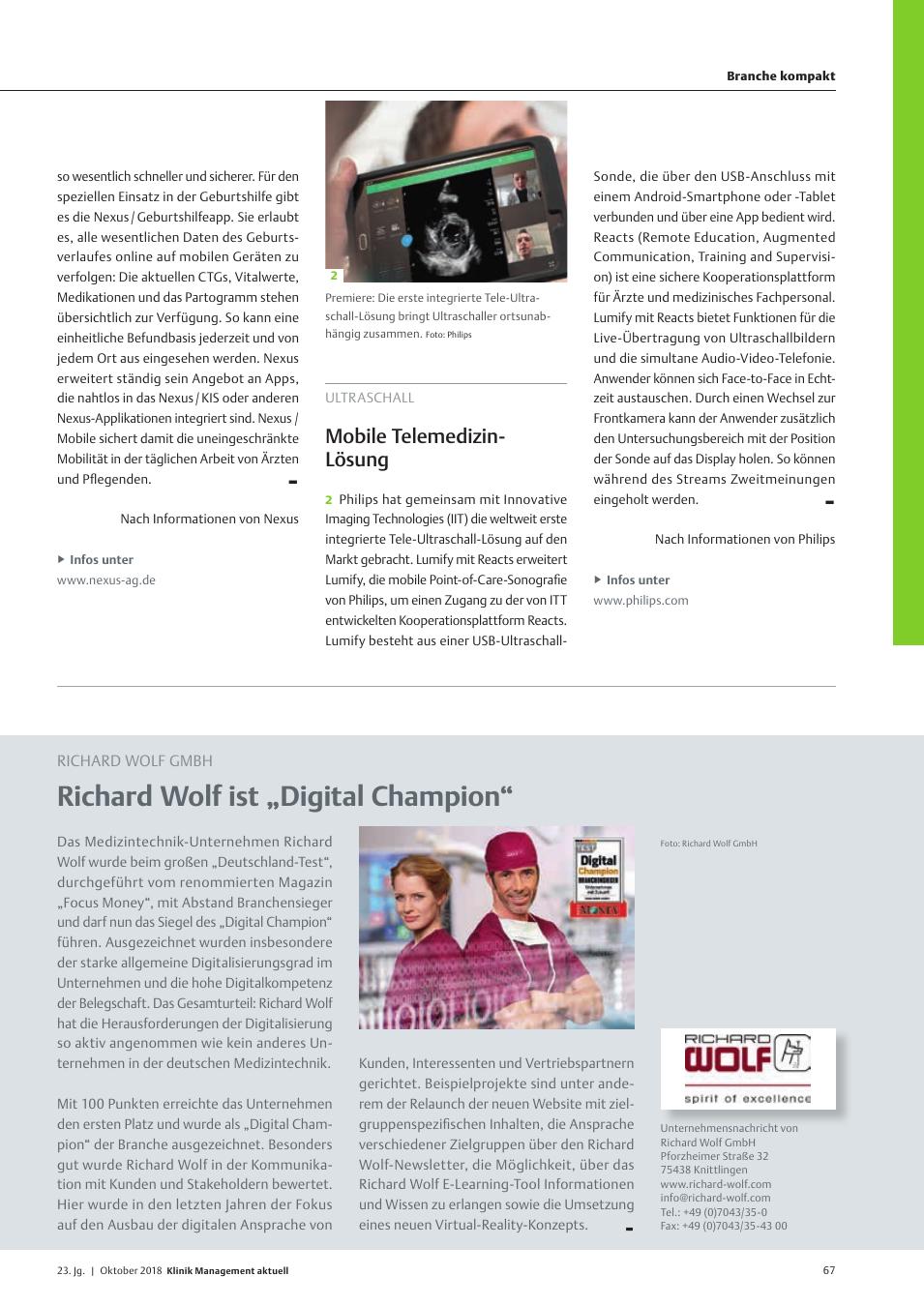 Vorschauseite 1: Ultraschall: Mobile Telemedizin-Lösung