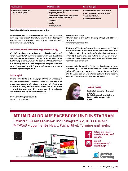 Vorschauseite 2: Positiver direkter Coombs-Test: Ursachen, Folgen und Probleme