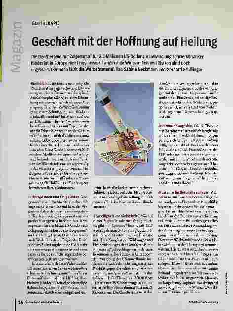 Vorschauseite 1: Geschäft mit der Hoffnung auf Heilung
