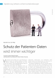 Vorschauseite 1: Schutz der Patientendaten wird immer wichtiger.