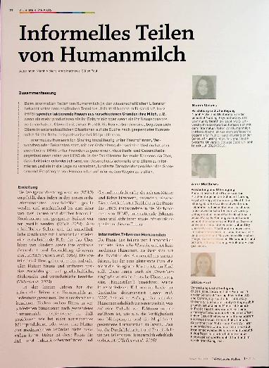 Vorschauseite 1: Informelles Teilen von Humanmilch