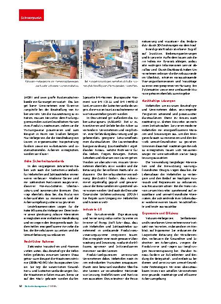 Vorschauseite 3: Hebehilfen erhalten die Gesundheit und steigern die Effizienz. Schwere Lasten handhaben.
