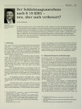 Vorschauseite 1: Der Schlichtungsausschuss nach § 19 KHG - neu, aber auch verbessert?