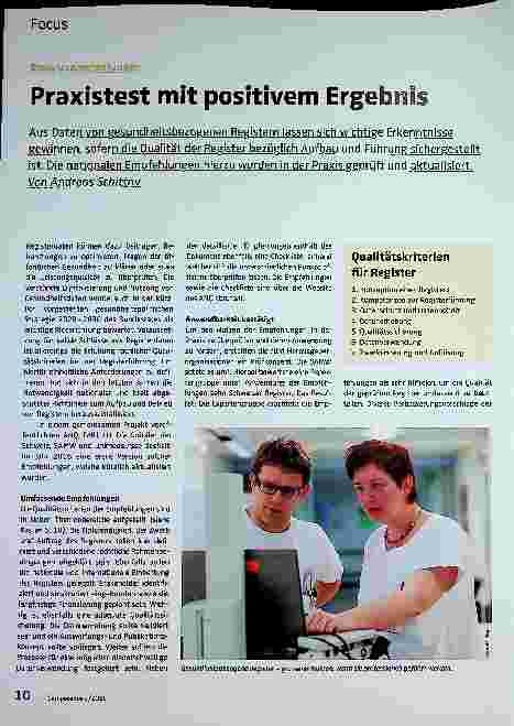 Vorschauseite 1: Praxistest mit positivem Ergebnis