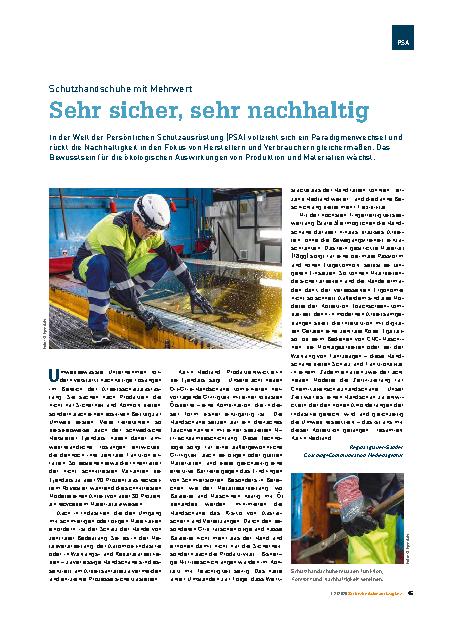 Vorschauseite 1: Schutzhandschuhe mit Mehrwert Sehr sicher, sehr nachhaltig
