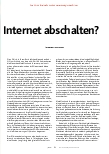 Vorschauseite 2: Das Internet abschalten?