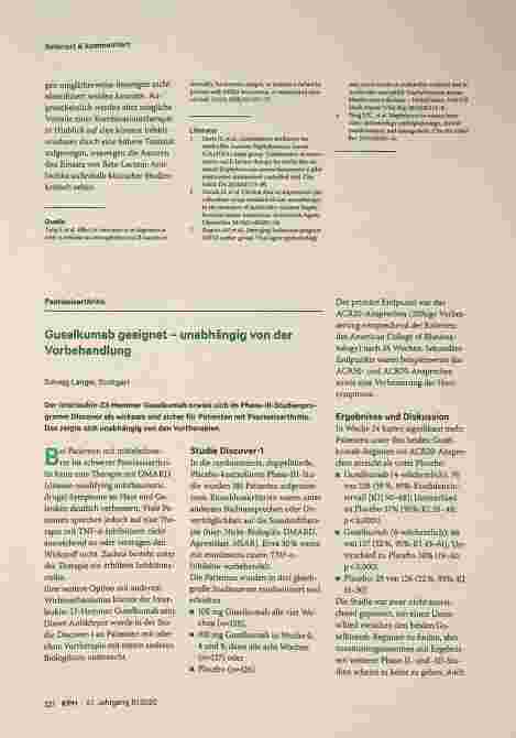 Vorschauseite 1: Guselkumab geeignet - unabhängig von der Vorbehandlung