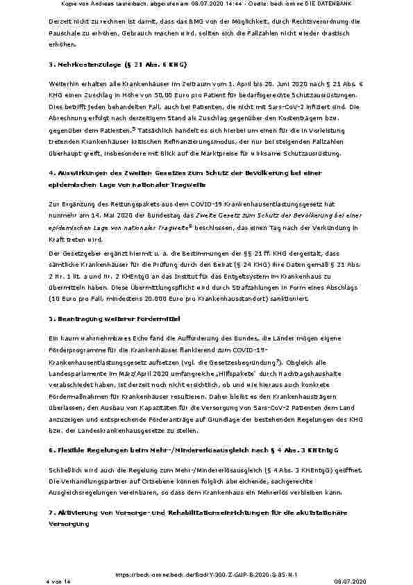 Vorschauseite 4: COVID-19 – Krankenhäuser und Pflegeeinrichtungen in der Krise: Eine drohende Strukturbereinigung und eine verschobene Strukturreform