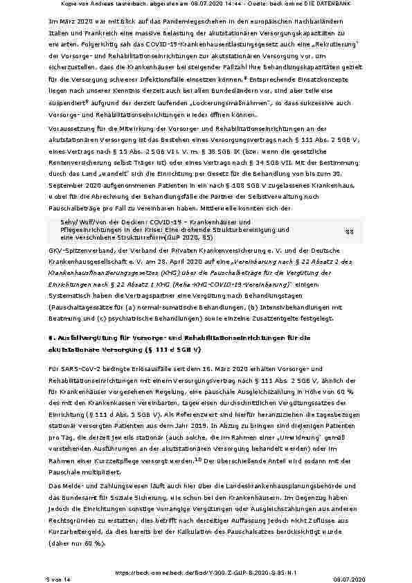 Vorschauseite 5: COVID-19 – Krankenhäuser und Pflegeeinrichtungen in der Krise: Eine drohende Strukturbereinigung und eine verschobene Strukturreform