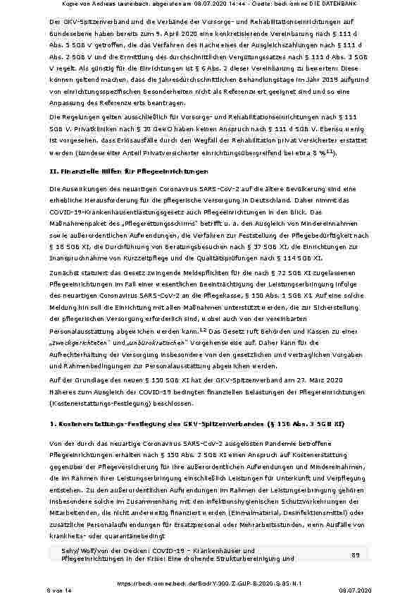 Vorschauseite 6: COVID-19 – Krankenhäuser und Pflegeeinrichtungen in der Krise: Eine drohende Strukturbereinigung und eine verschobene Strukturreform