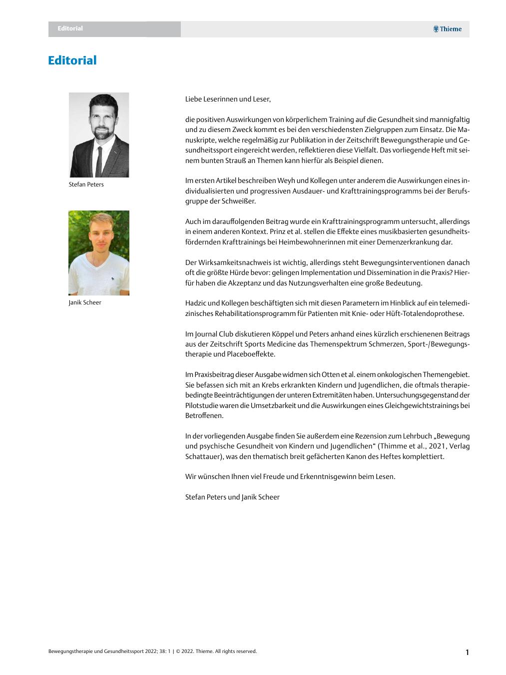Vorschauseite 1: Editorial