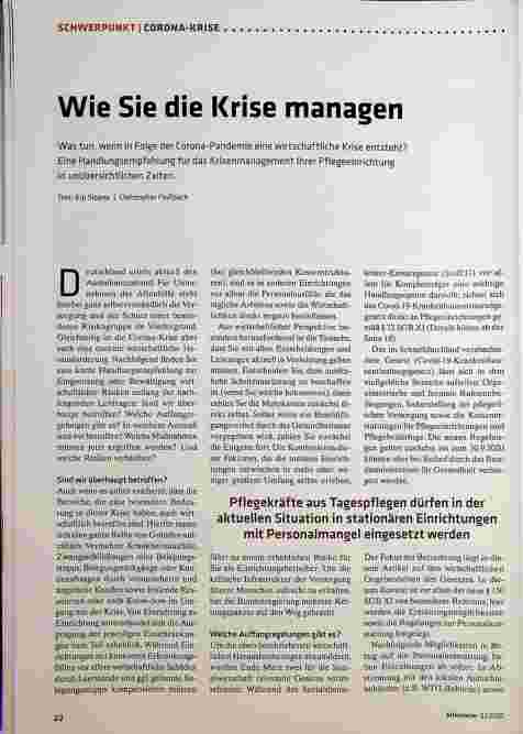 Vorschauseite 1: Wie Sie die Krise managen