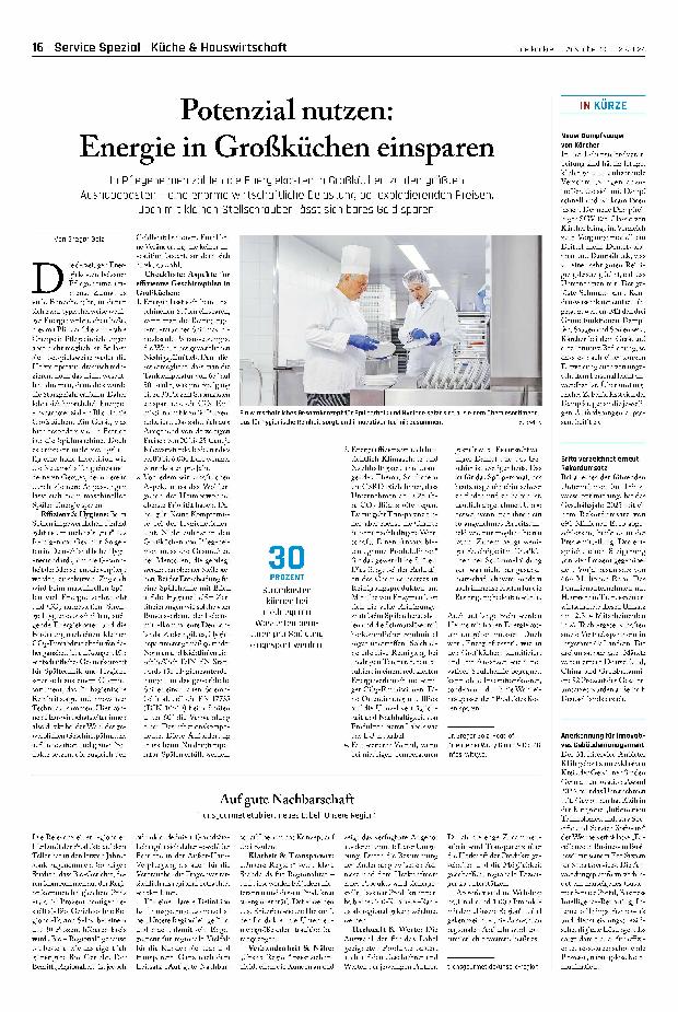 Vorschauseite 1: Potenzial nutzen: Energie in Großküchen einsparen