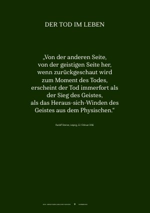Vorschauseite 1: Vom Sterben und den Verstorbenen