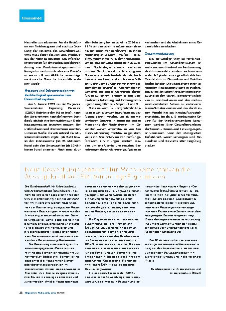 Vorschauseite 4: Das Gesundheitswesen: Mitverursacher des Klimawandels – und Teil der Lösung