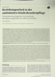 Vorschauseite 1: Beziehungsarbeit in der ambulanten Kinderkrankenpflege: Eine phänomenologische Untersuchung des Spannungsfeldes von Nähe und Distanz