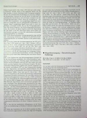 Vorschauseite 3: Aktuelle Entscheidungen Krankenversicherungsrecht