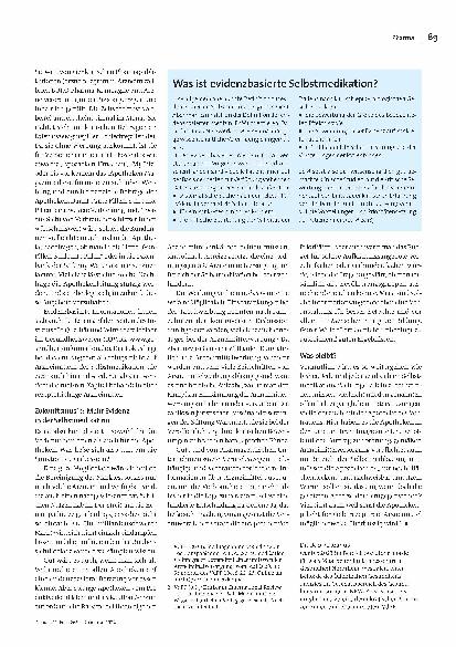 Vorschauseite 4: Wirksam und unbedenklich? Selbstmedikation, Evidenz und „ordnungsgemäßes“ Beraten
