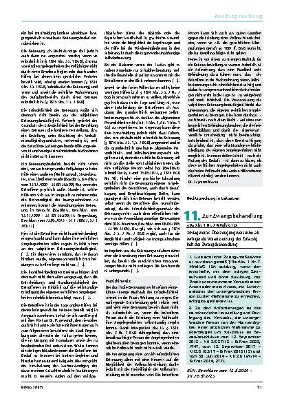 Vorschauseite 1: 11. Zur Zwangsbehandlung