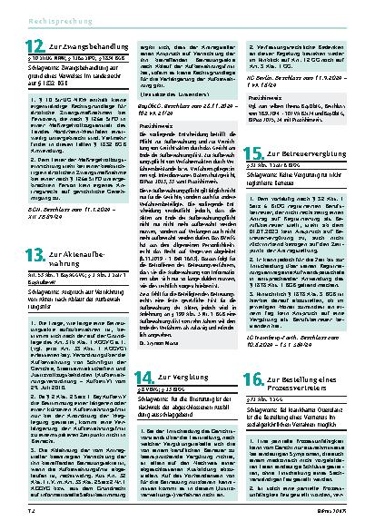 Vorschauseite 2: 11. Zur Zwangsbehandlung