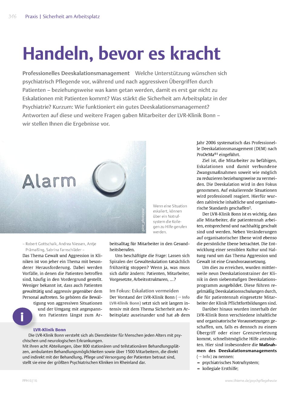 Vorschauseite 1: Handeln, bevor es kracht