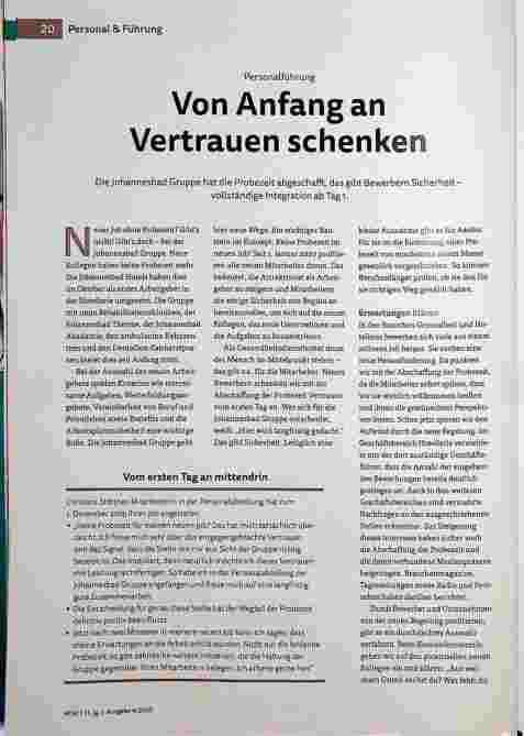 Vorschauseite 1: Von Anfang an Vertrauen schenken