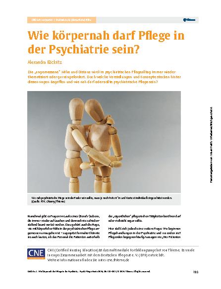 Vorschauseite 1: Wie körpernah darf Pflege in der Psychiatrie sein?